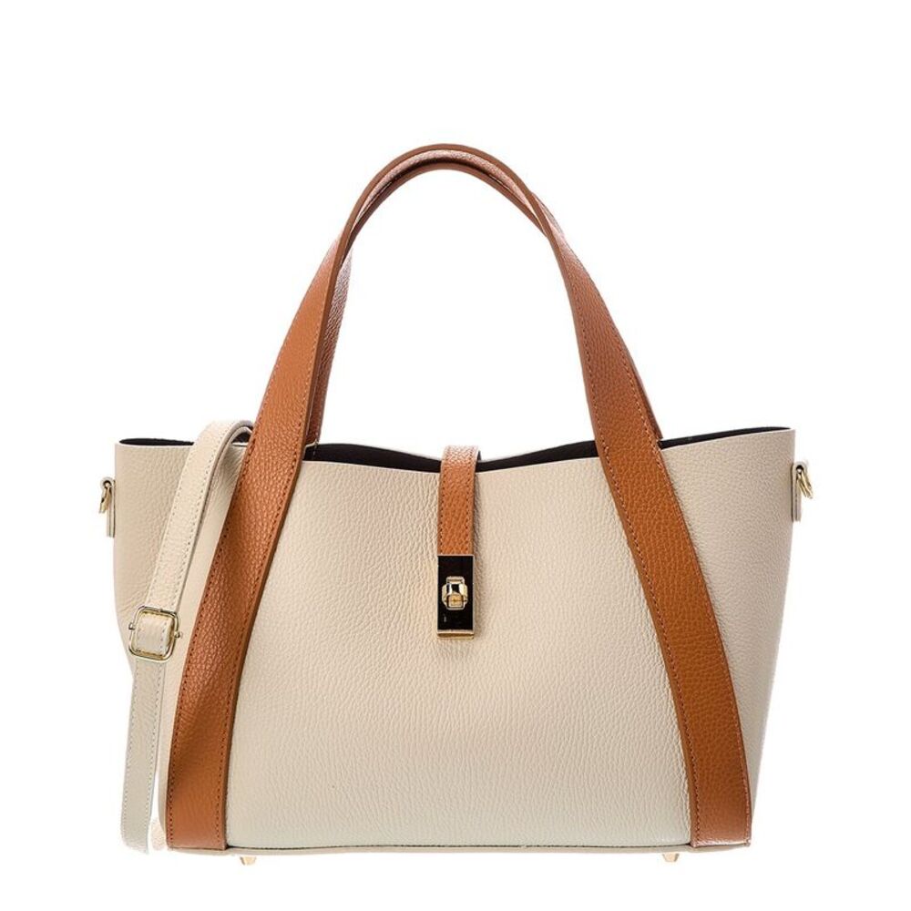 Italian Leather Cleo Leather Top Handle Bag